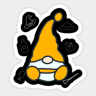 Cute Gnomes Fall Happy Halloween Thanksgiving Christmas Sticker